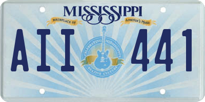 MS license plate AII441