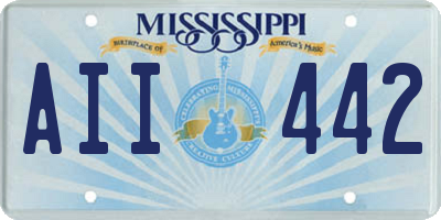 MS license plate AII442