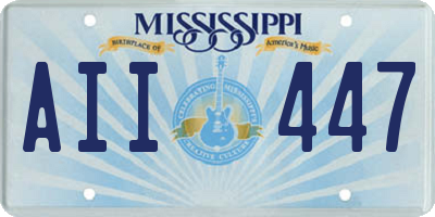 MS license plate AII447