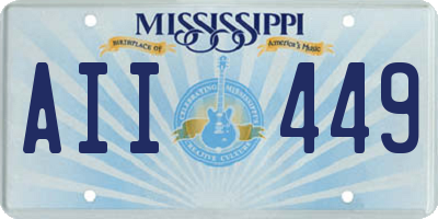 MS license plate AII449