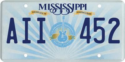 MS license plate AII452
