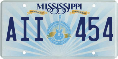 MS license plate AII454