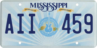 MS license plate AII459