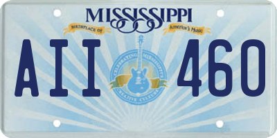 MS license plate AII460