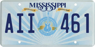 MS license plate AII461