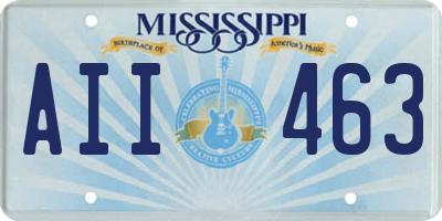 MS license plate AII463