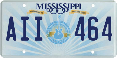 MS license plate AII464