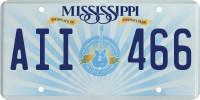 MS license plate AII466