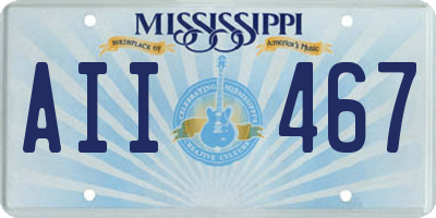 MS license plate AII467