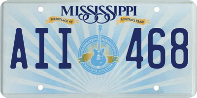 MS license plate AII468