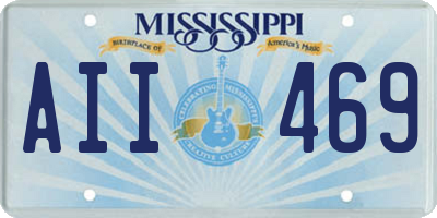 MS license plate AII469