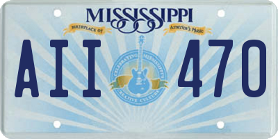MS license plate AII470