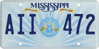 MS license plate AII472