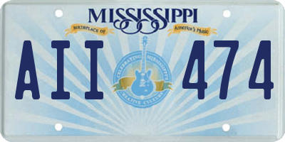 MS license plate AII474