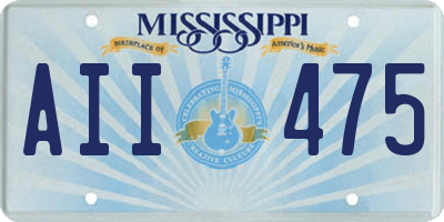 MS license plate AII475