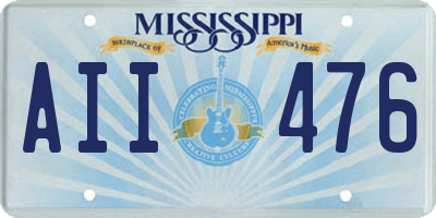 MS license plate AII476