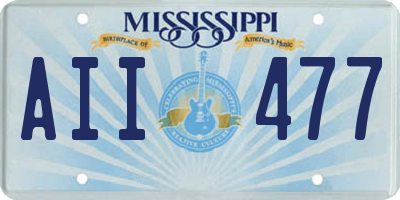 MS license plate AII477