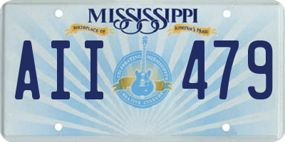 MS license plate AII479