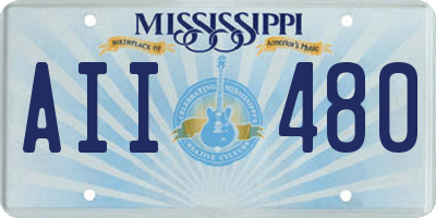 MS license plate AII480