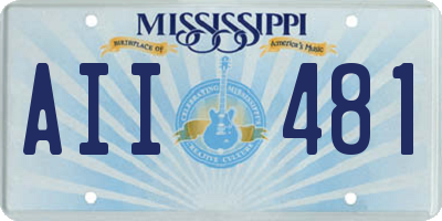 MS license plate AII481