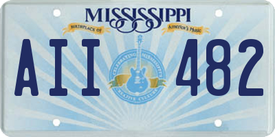 MS license plate AII482