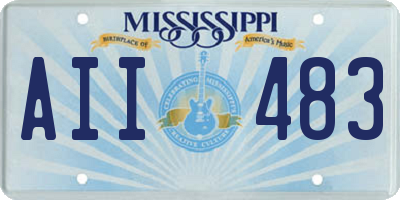 MS license plate AII483