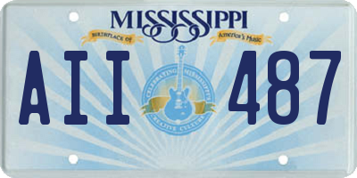 MS license plate AII487