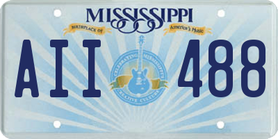 MS license plate AII488