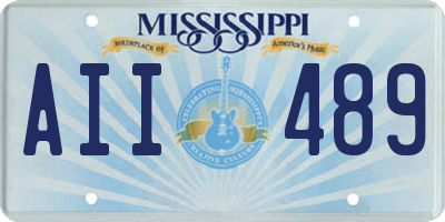 MS license plate AII489