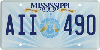 MS license plate AII490