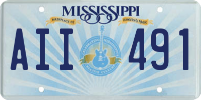 MS license plate AII491