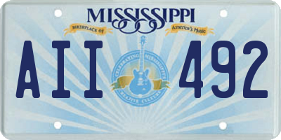 MS license plate AII492