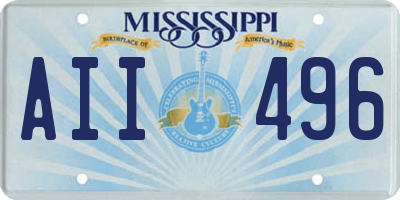 MS license plate AII496