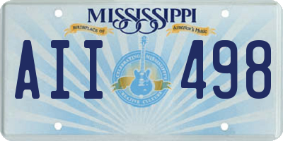 MS license plate AII498