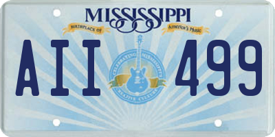MS license plate AII499