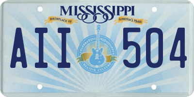 MS license plate AII504