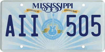 MS license plate AII505