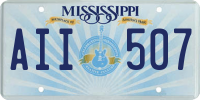MS license plate AII507