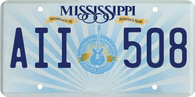 MS license plate AII508