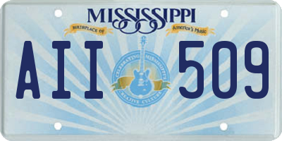 MS license plate AII509