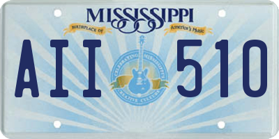 MS license plate AII510