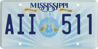 MS license plate AII511