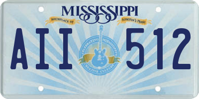 MS license plate AII512