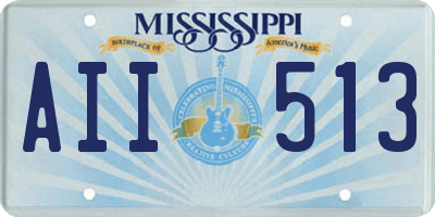 MS license plate AII513
