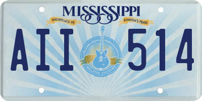 MS license plate AII514