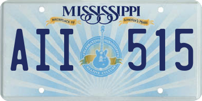 MS license plate AII515