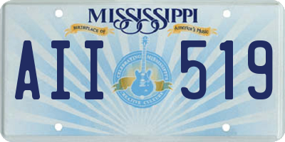 MS license plate AII519