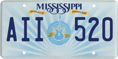 MS license plate AII520