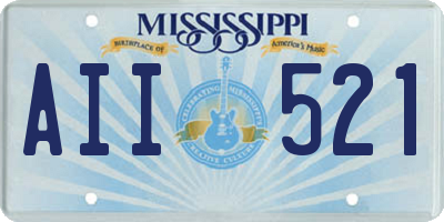 MS license plate AII521