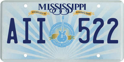 MS license plate AII522